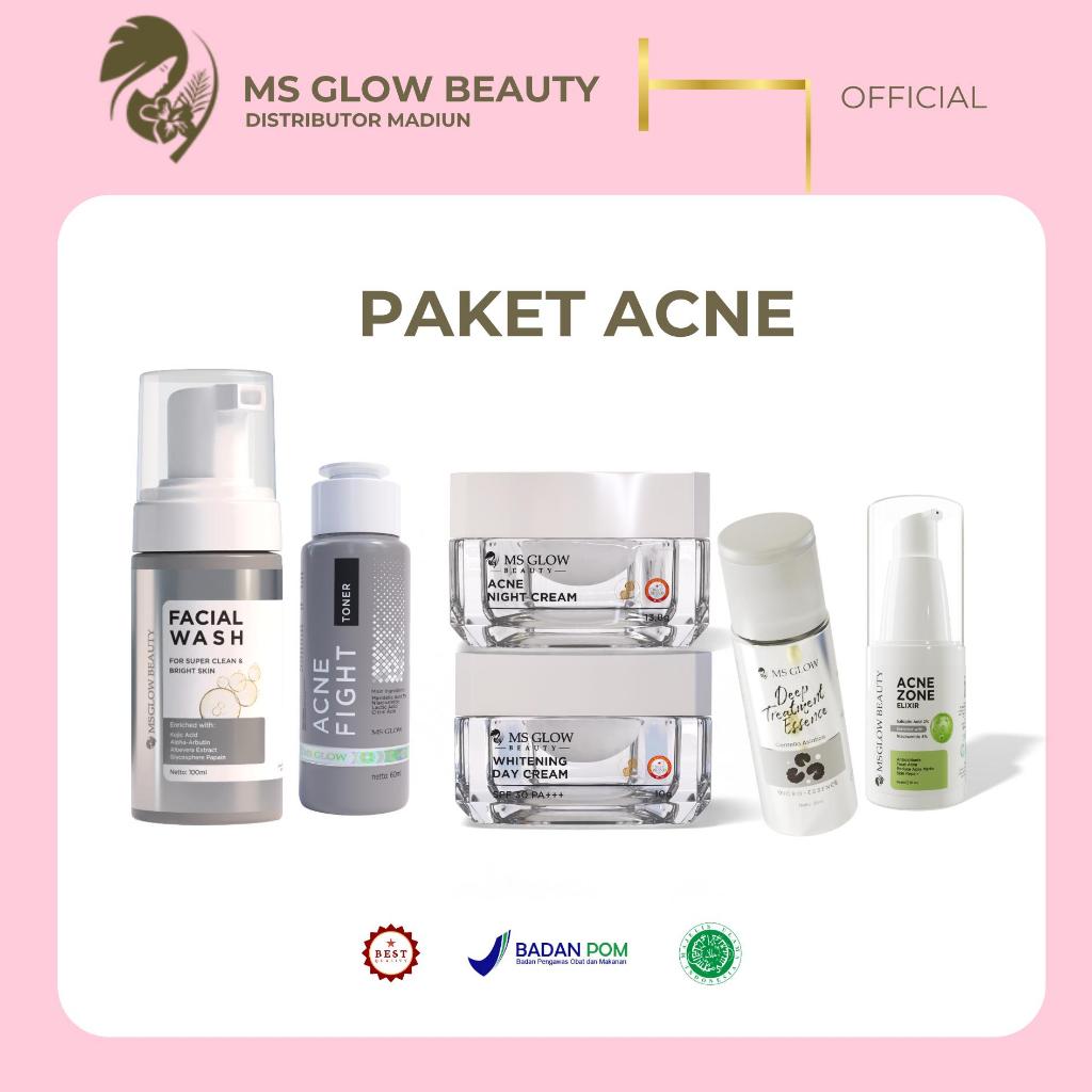 PAKET WAJAH LENGKAP MS GLOW ACNE SERIES ORIGINAL