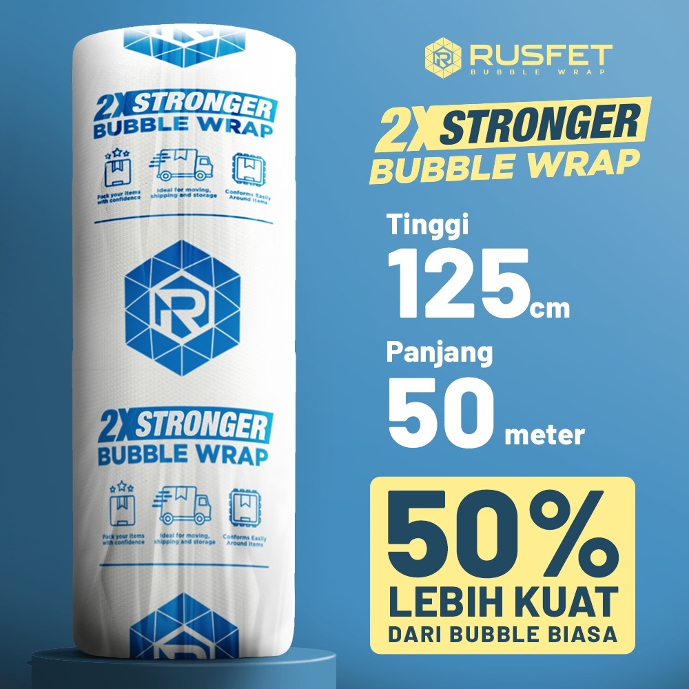 

PLASTIK BUBBLE WRAP MURAH PREMIUM DKM RUSFET PREMIUM 125CM