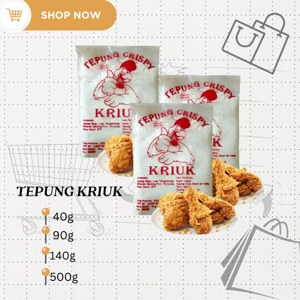 

Tepung serbaguna atau tepung kentucky asli I Berat Varian I