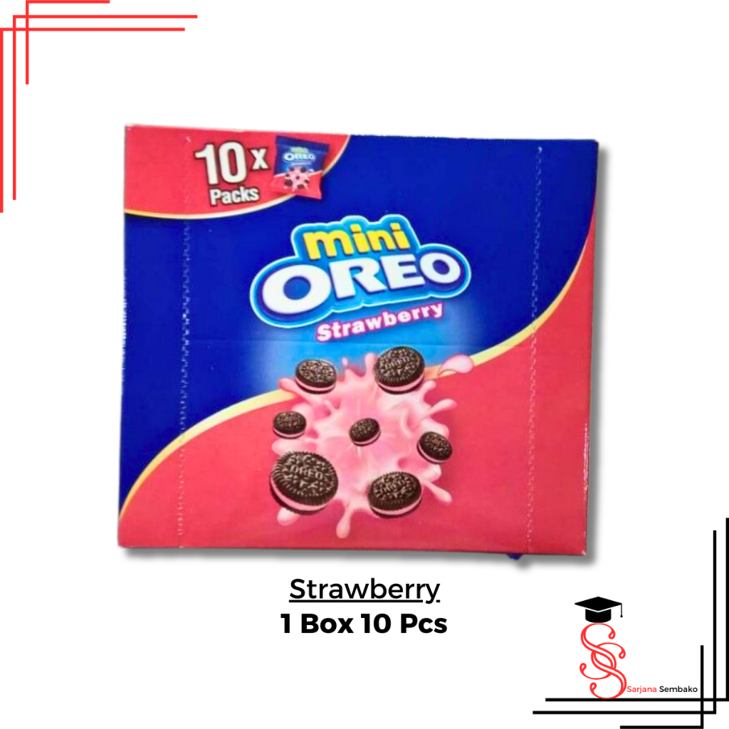 

Mini Oreo Biskuit Strawberry - 1 Box 10 Pcs