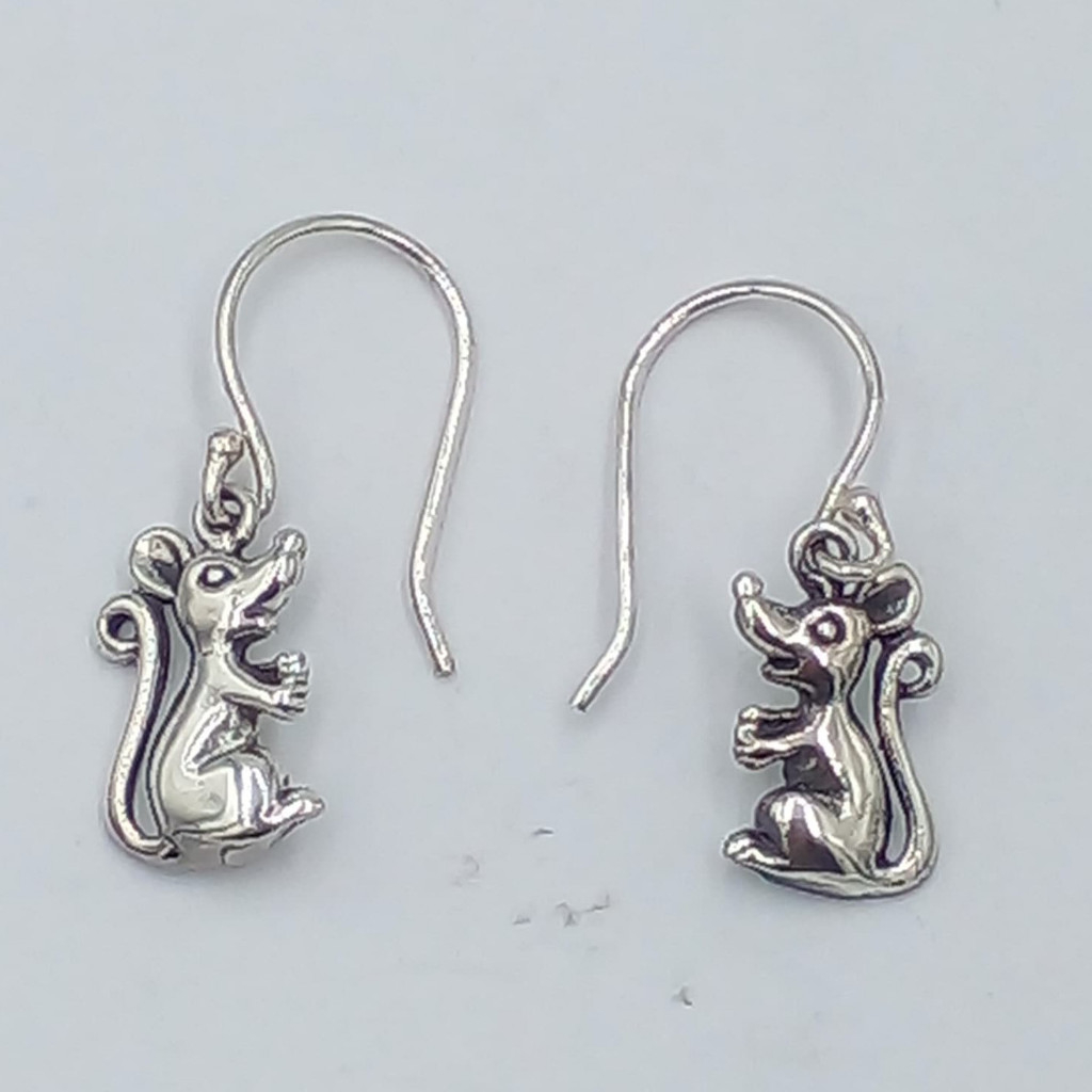 Anting Perak 925 Wanita Motif Tikus E657