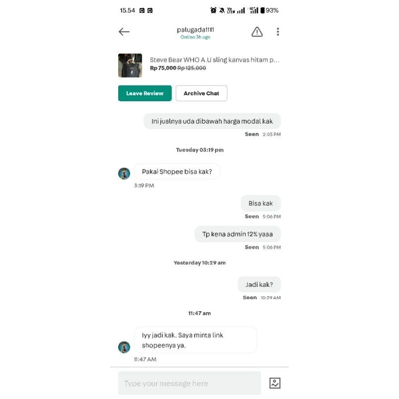 Orderan kak Palugada - Steve Bear WHO AU