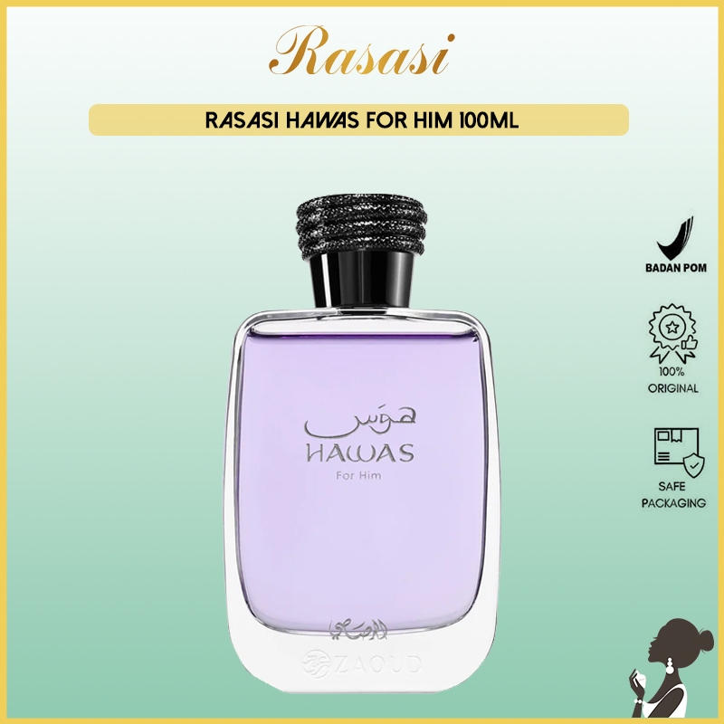 Rasasi/Rasasi Hawas For Him 100 Ml/Eau De Parfum/Rasasi Hawas Ice/Rasasi Its Essential/Raarfum Pria 