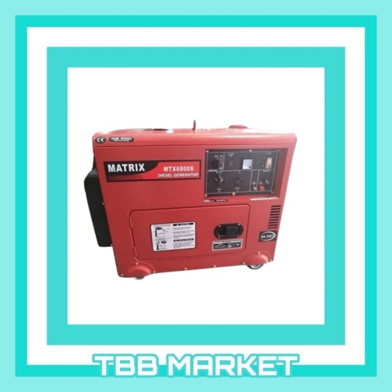 Mesin Genset Silent Matrix MTX 6800 S Solar - Alat Generator Listrik 5000 Watt Stater