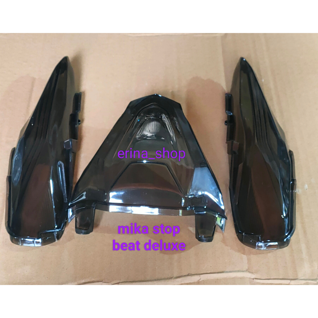 MIKA LAMPU STOP BELAKANG MOTOR BEAT DELUXE MIKA SMOKE MEREK ZORO/MIKA STOP+SEN BELAKANG BEAT DELUXE