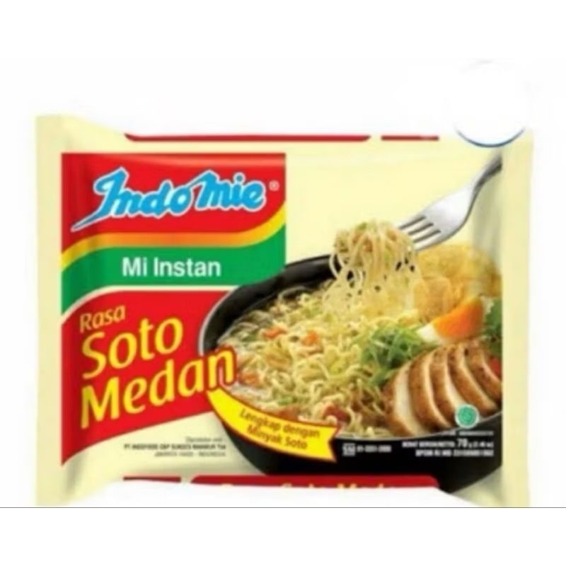 

Mie Instan Indomie Soto Medan Kemasan 1Pack Isi 5PCS
