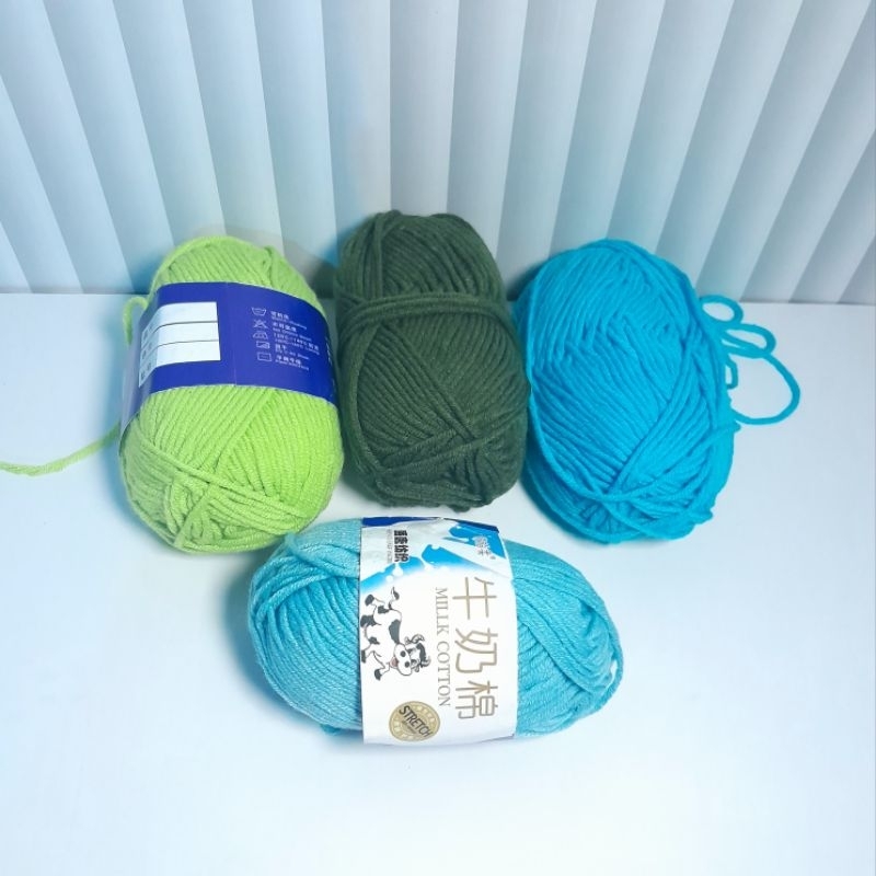 RIAU PART 2 (51-) benang rajut milk cotton 5 ply/ Benang rajut katun susu