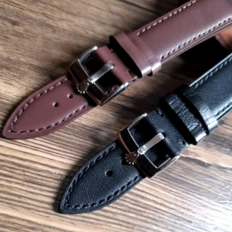 Strap jam tangan Rolex Tali jam Rolex kulit Asli ukuran 18mm 20mm 22mm