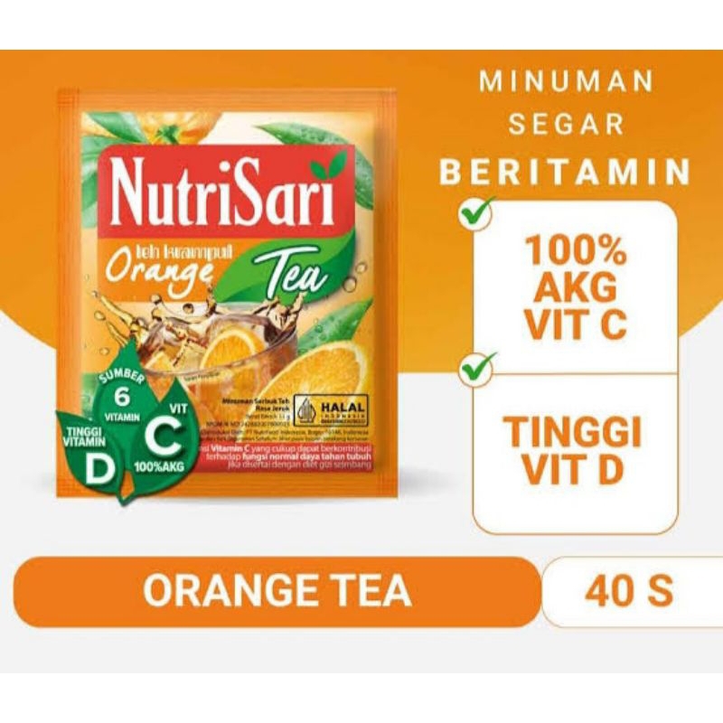 

NUTRISARI ORANGE TEA 10 SACHET MINUMAN SERBUK TINGGI VITAMIN C DAN D