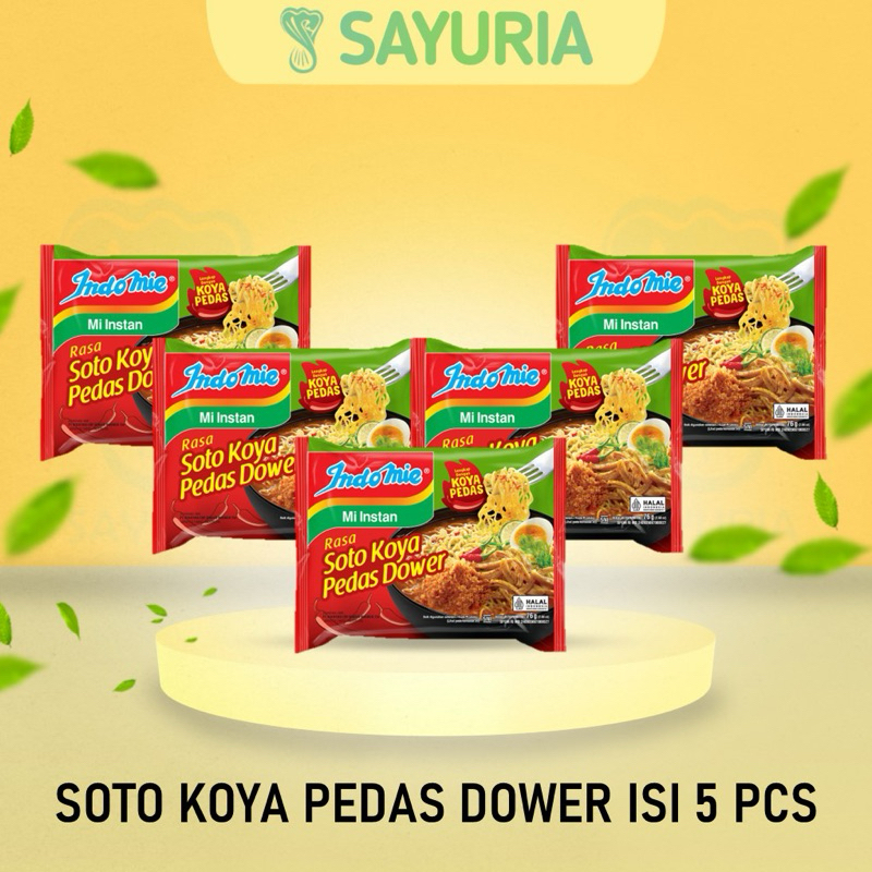 

INDOMIE SOTO KOYA PEDAS DOWER ISI 5 PCS
