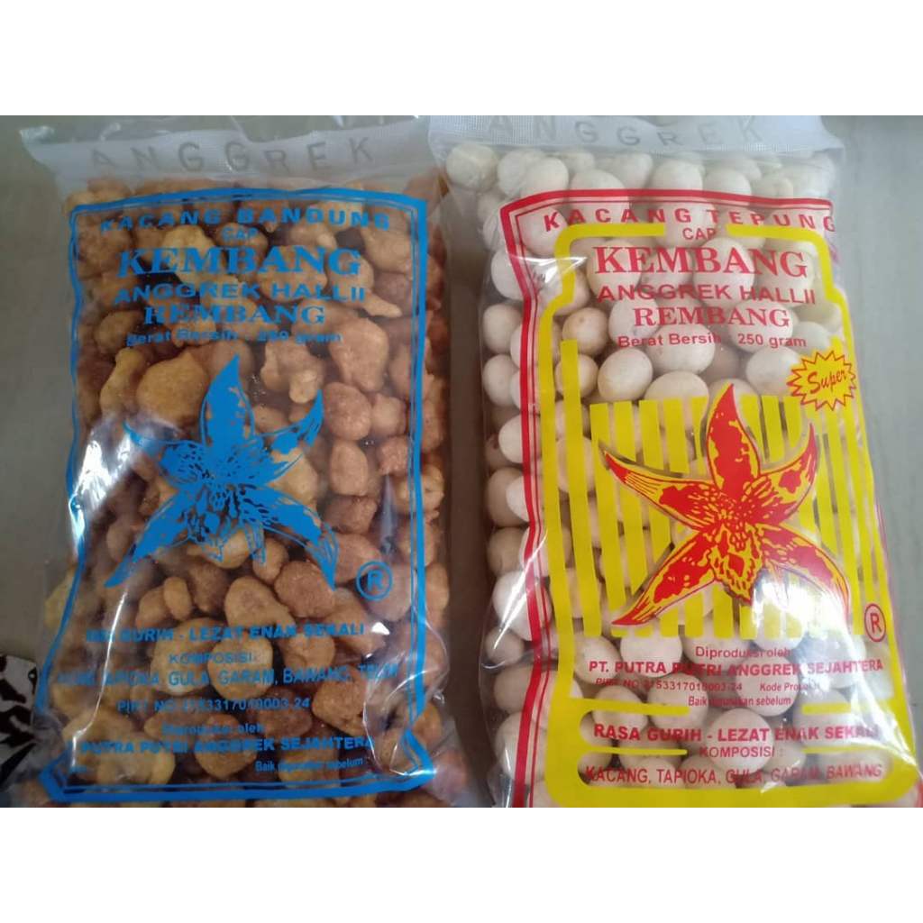 

Kacang Atom | Kacang Bandung | Ceriping Pisang Manis 250G Cap KEMBANG ANGGREK KHAS REMBANG