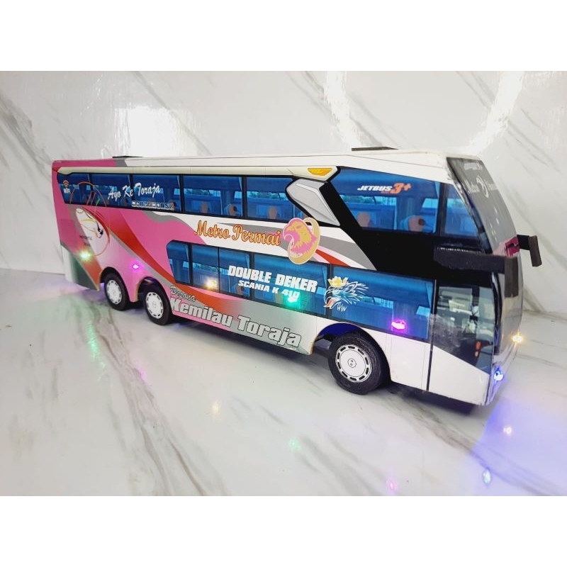 Miniatur Bus Metro Permai Double Decker