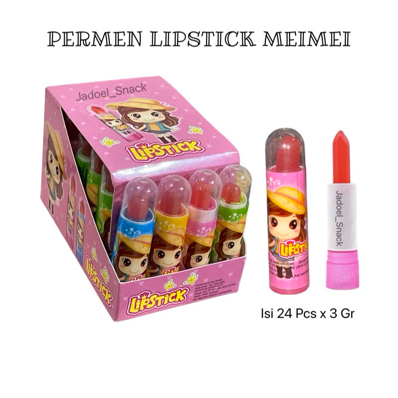 

GROSIR - Permen Lipstick Meimei 24 X 3 gr Rasa Manis by Jadoel_Snack