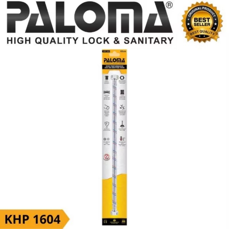 PALOMA KHP 1604 SELANG KRAN ANYAM WASTAFEL TOILET BIDET CLOSET KLOSET FLEXIBLE
