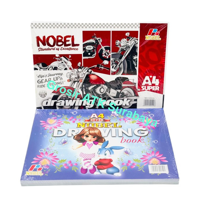 

( DAPAT 1 PAK ISI 10 PCS ) BUKU GAMBAR NOBEL A4 / Drawing Book NOBEL A4 Fancy Lucu Mobil Princes