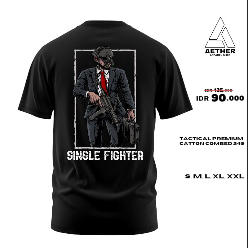 Baju Kaos Tactical | Tactical Single Fighter | Tactical Kaos
