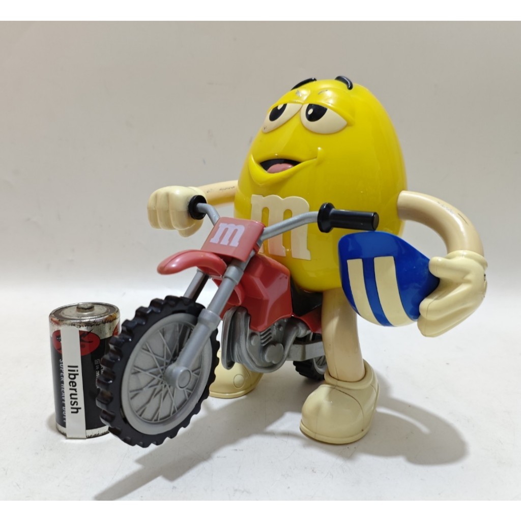 

Mars m & m sports theme moto trail yellow candy dispenser merchandise display