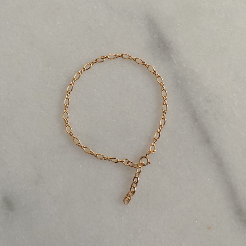 Glossiethinc - Figure Chain Bracelet 14k Gold Filled - Gelang Gold Filled