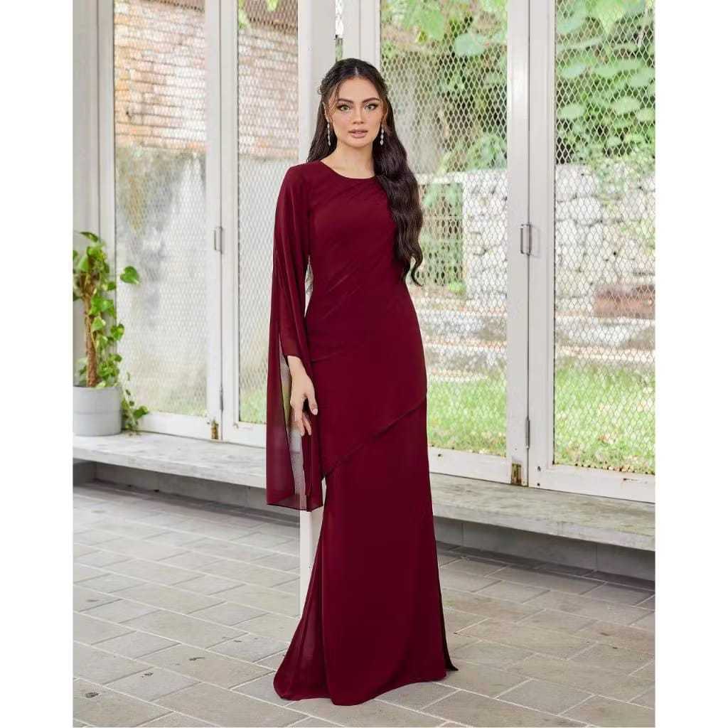 KALIVA - BISA COD NEW COLLECTION DRESS MERMAID BAHAN CERUTY BABYDOLL FULL FURING/GAMIS NGEPRES BODY 