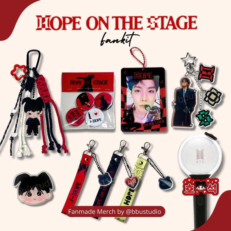 HOPE ON THE STAGE FANKIT JHOPE BTS unofficial cahol lightstick deco bag charm keychain kpop