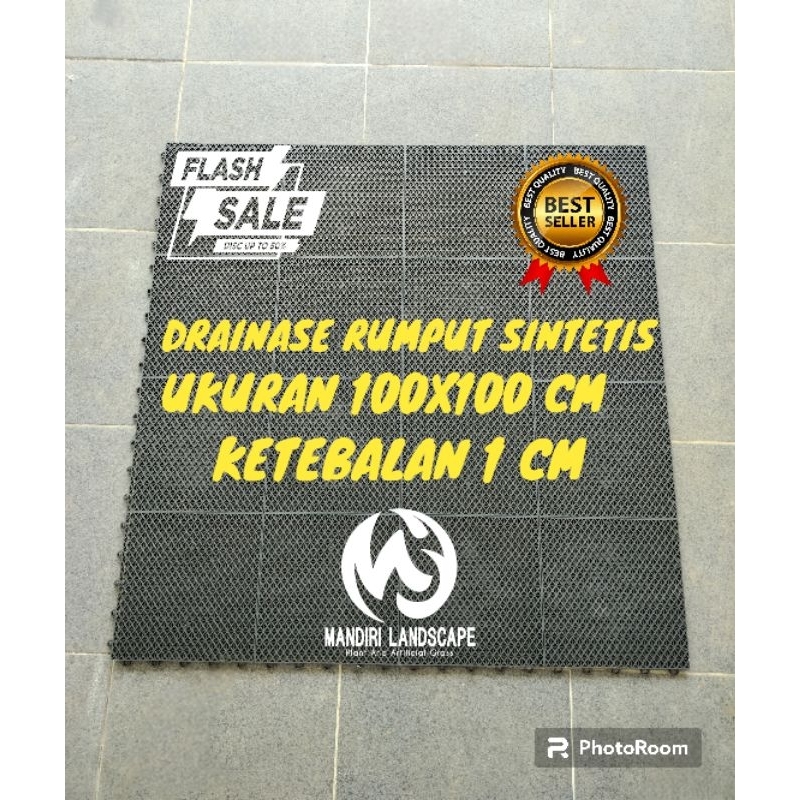 DRAINASE RUMPUT SINTETIS UKURAN 100X100 CM TEBAL 1 CM - RESAPAN RUMPUT SINTETIS - ALAS RUMPUT SINTET