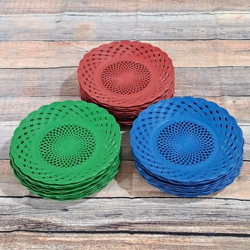 Piring Rotan Plastik (1Lusin)