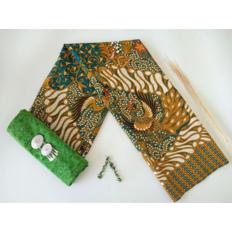 Kain Batik Jarik Kebaya Kode 694 Couple Katun Printing Sogan Lawasan Seragam Bridesmaid Meteran Tj