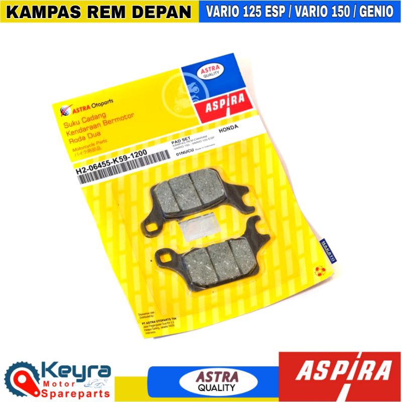 KAMPAS REM DEPAN VARIO 125 ESP / VARIO 150 / GENIO ASLI ASPIRA