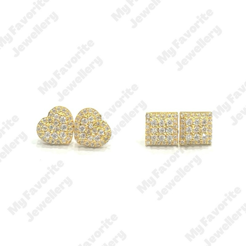 Giwang Permata Putih Giwang Emas Asli Kadar 875