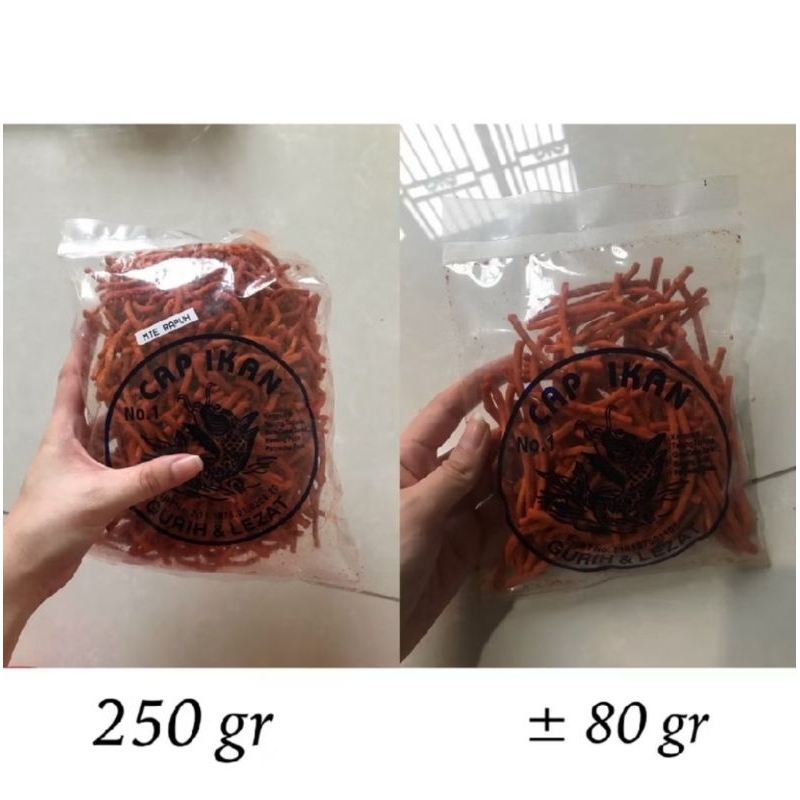 

Mie Lidi Mie Rapuh Cap Ikan 80gr