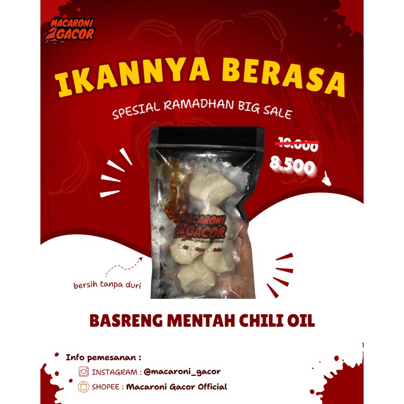 

Basreng Mentah Chili Oil Pedas Nagih Nampol Macaroni Gacor Jajan Kekinian Murah