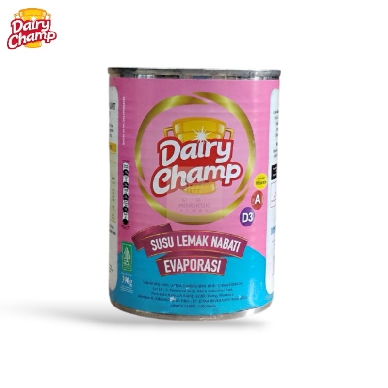 

Dairy Champ Susu Evaporasi Kaleng 390gr - Susu Lemak Nabati