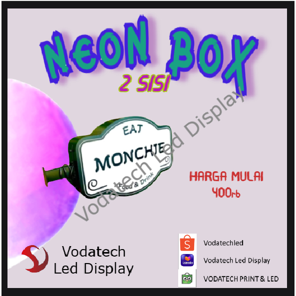 NEON BOX AKRILIK CUSTOM DESAIN BEBAS