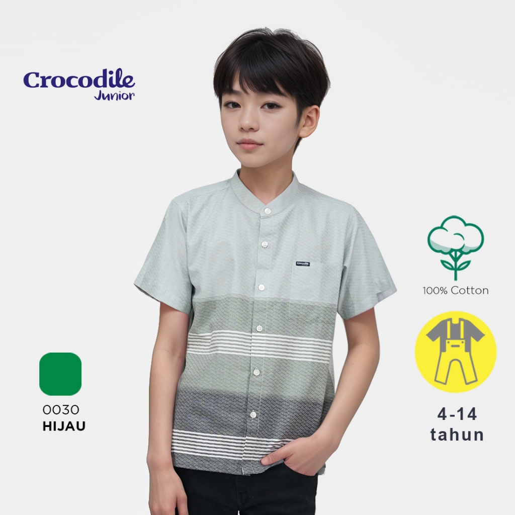 Crocodile KIDS KOKO 0030 - Kids Koko Shirt Kemeja Koko Lengan Pendek Anak Original