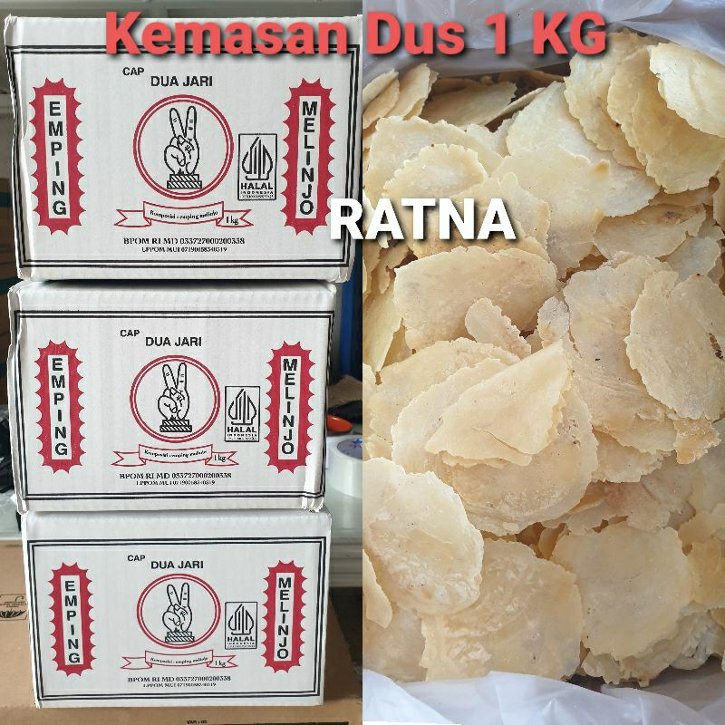 

(1 KG) EMPING BELINJO / MELINJO MENTAH TIPIS ( DUA JARI) Kemasan DUS 1 KG