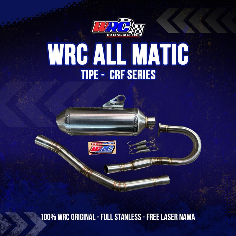 WRC KNALPOT CRF SERIES FULL STANLESS FREE REQUEST 100% WRC ORIGINAL / FREE LASER NAMA / FREE REQUEST