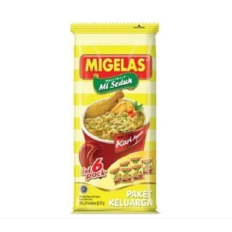 

Mie instan mie gelas ras kari ayam kemasan 1Pack isi 6pcs