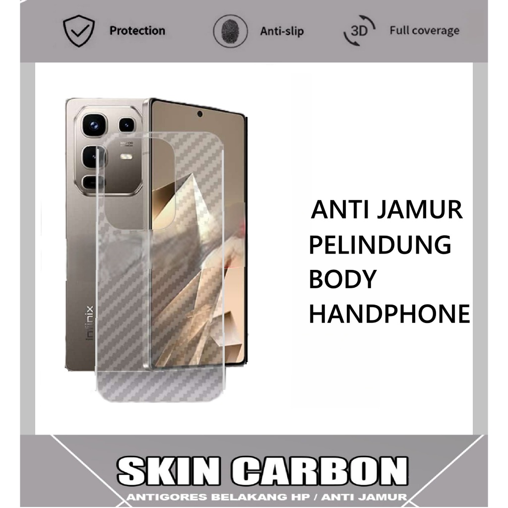 L- Garskin Back Carbon Clear INFINIX NOTE 50 50s 50X 50PRO PLUS 4G 5G Sticker Belakang Full Cover Pe