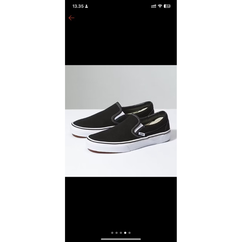 Prelove vans sepatu classic slip-on black white
