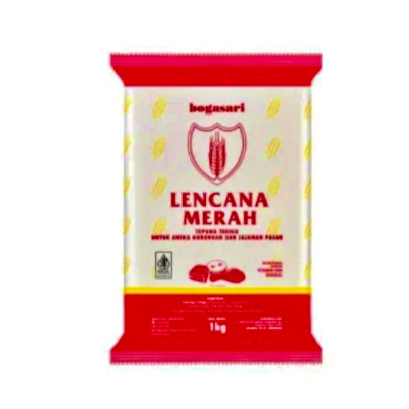 

Tepung Terigu Protein Rendah Bogasari Lencana Merah Mengandung Gluten