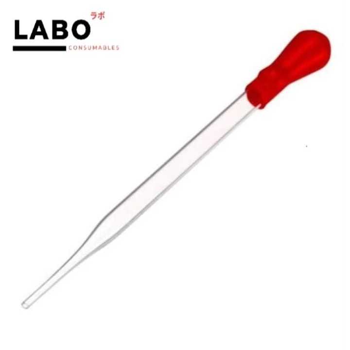 ( Eceran ) Pipet tetes kaca 15cm dot merah