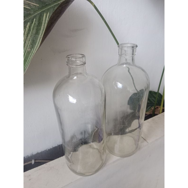 (PAKET 5)Botol LITER/BOTOL BENSIN 1LITER BOTOL KACA