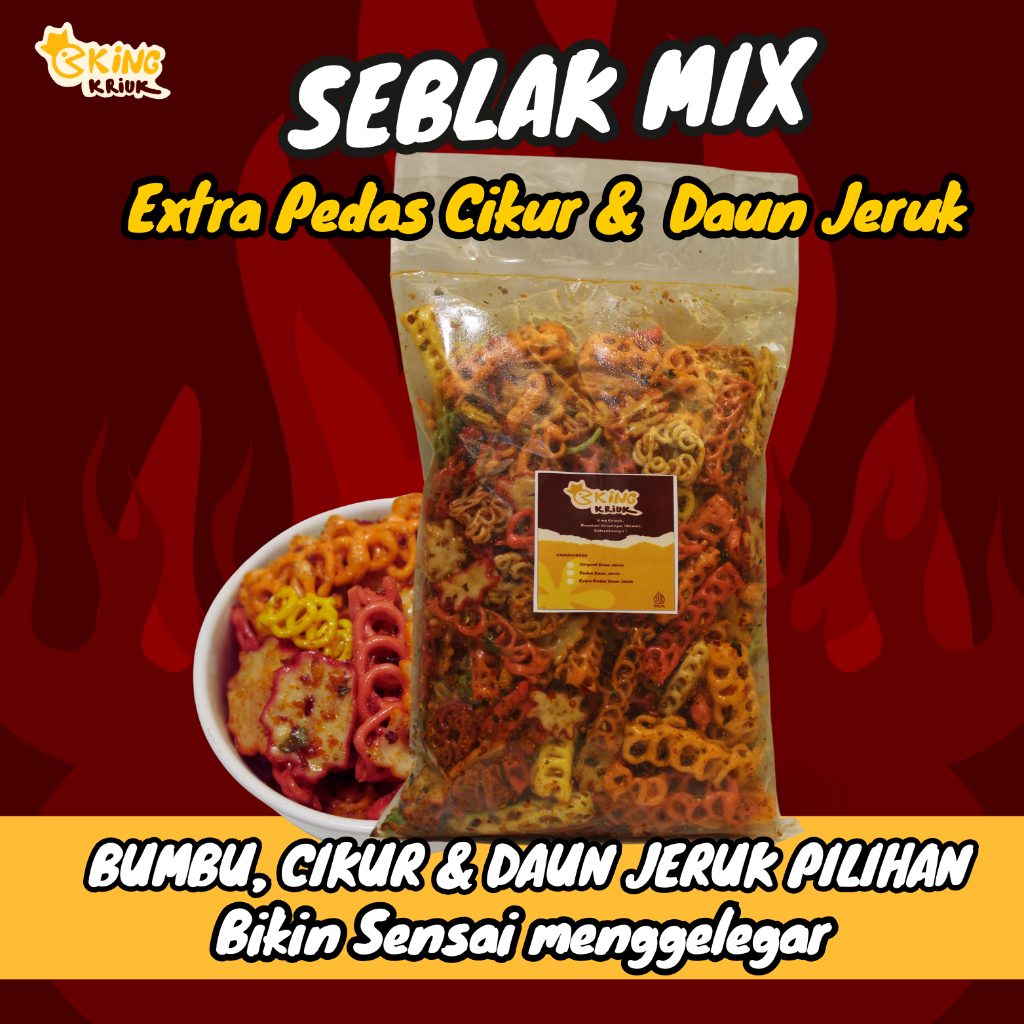 

KING KRIUK Seblak Mix Extra Pedas Cikur & Daun jeruk