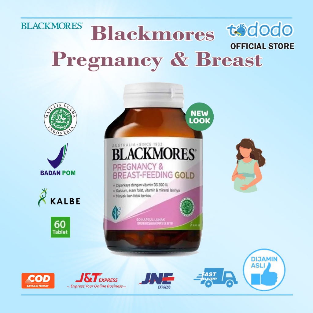 Blackmores Pregnancy & Breast Feeding Gold 60 Kapsul / Pelancar Asi Booster