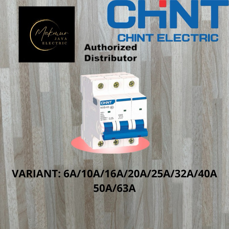 MCB Chint 10A/3P NXB-63 |Miniature Circuit Breaker 3 Pole |Proteksi Listrik Overload & Short Circuit