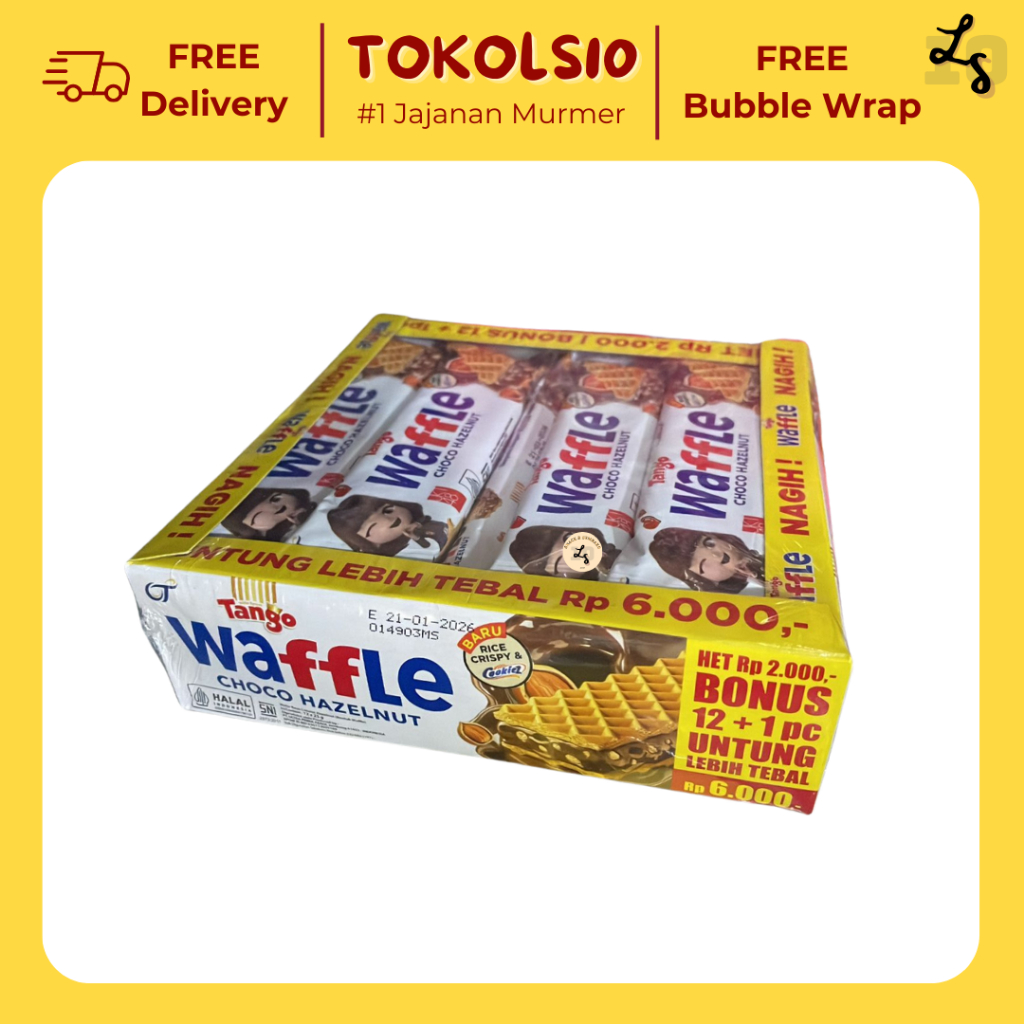 

Tango Waffle 2000 Choco Hazelnut/Cookies & Cream Isi 12x25gr/Tango Waffle 3in1 Rasa Campur 20x12gr