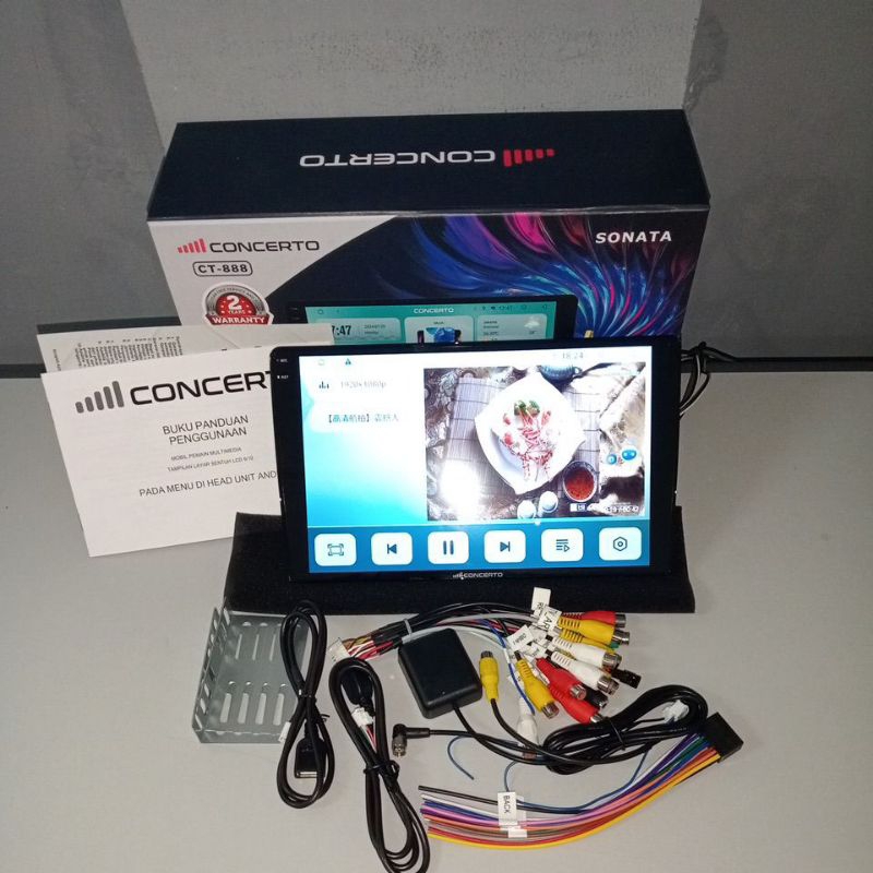 HEAD UNIT ANDROID CONCERTO SONATA CT888 RAM 4/64 / HEAD UNIT CONCERTO SONATA 4/64 GB SUPPORT KAMERA 