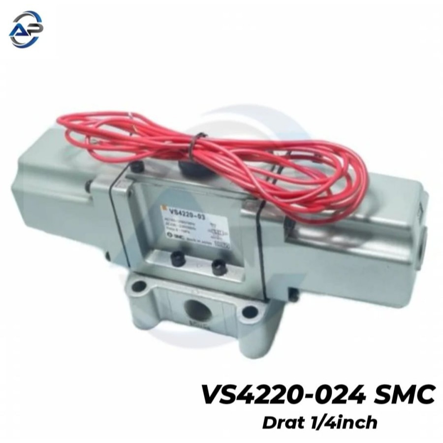 solenoid valve 5/2 double coil smc vs4220-024 1/4" ac220v