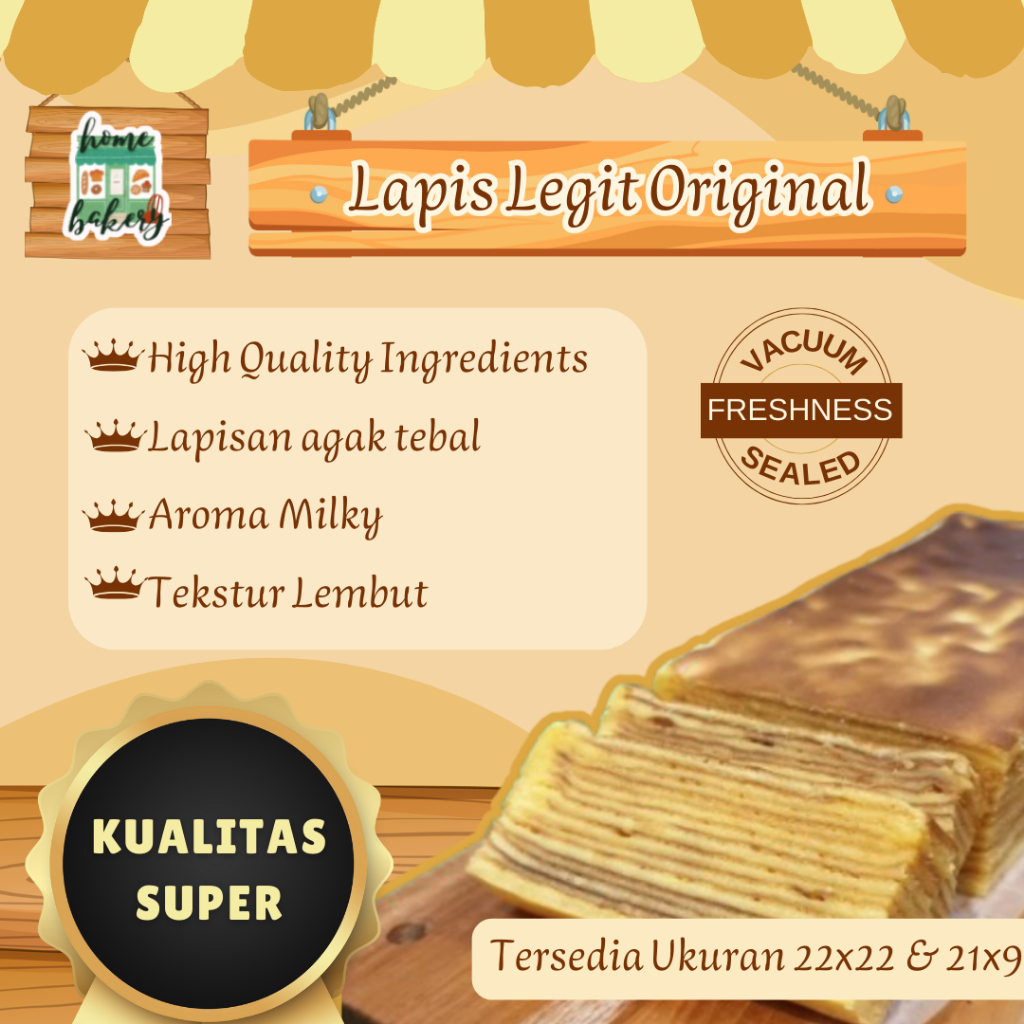 

Kue Lapis Legit Loyang 22x22 / 21x9 Original - KUALITAS SUPER WIJSMAN