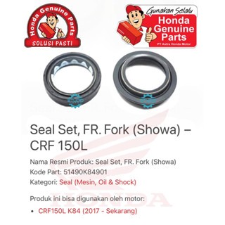 S2 51490K84901 SEAL SHOCK DEPAN UP SIDE DOWN HONDA CRF 150 ORIGINAL